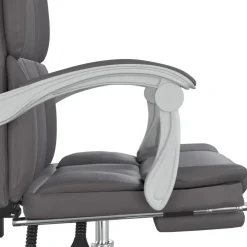 vidaXL Mobiliario De Oficina-Silla de oficina reclinable cuero sintético