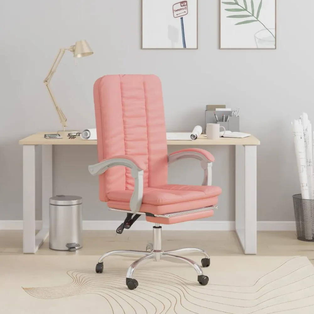 vidaXL Mobiliario De Oficina-Silla de oficina reclinable cuero sintético