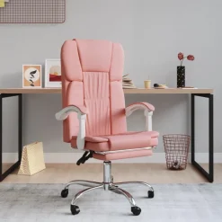 vidaXL Mobiliario De Oficina-Silla de oficina reclinable cuero sintético