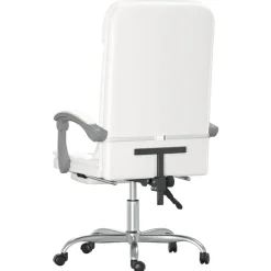vidaXL Mobiliario De Oficina-Silla de oficina reclinable masaje cuero sintético