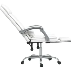 vidaXL Mobiliario De Oficina-Silla de oficina reclinable masaje cuero sintético