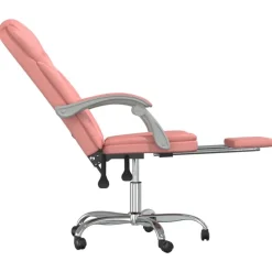 vidaXL Mobiliario De Oficina-Silla de oficina reclinable cuero sintético