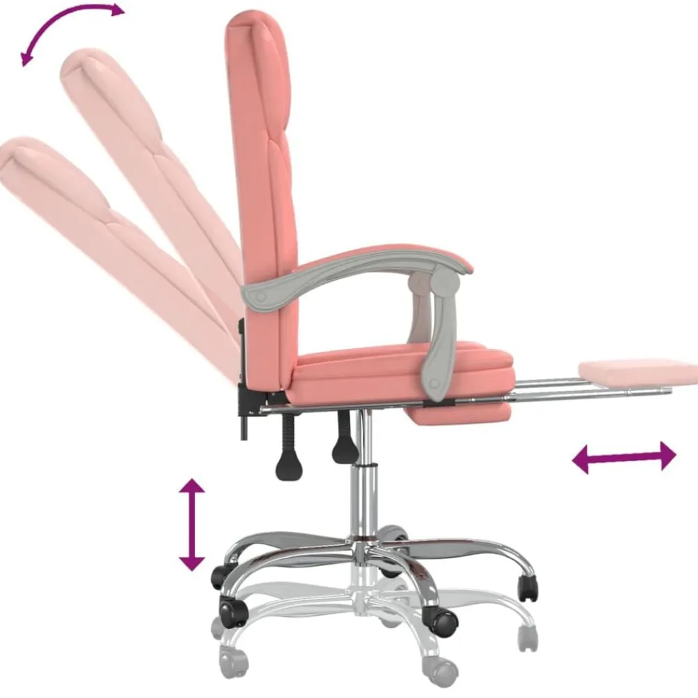 vidaXL Mobiliario De Oficina-Silla de oficina reclinable cuero sintético