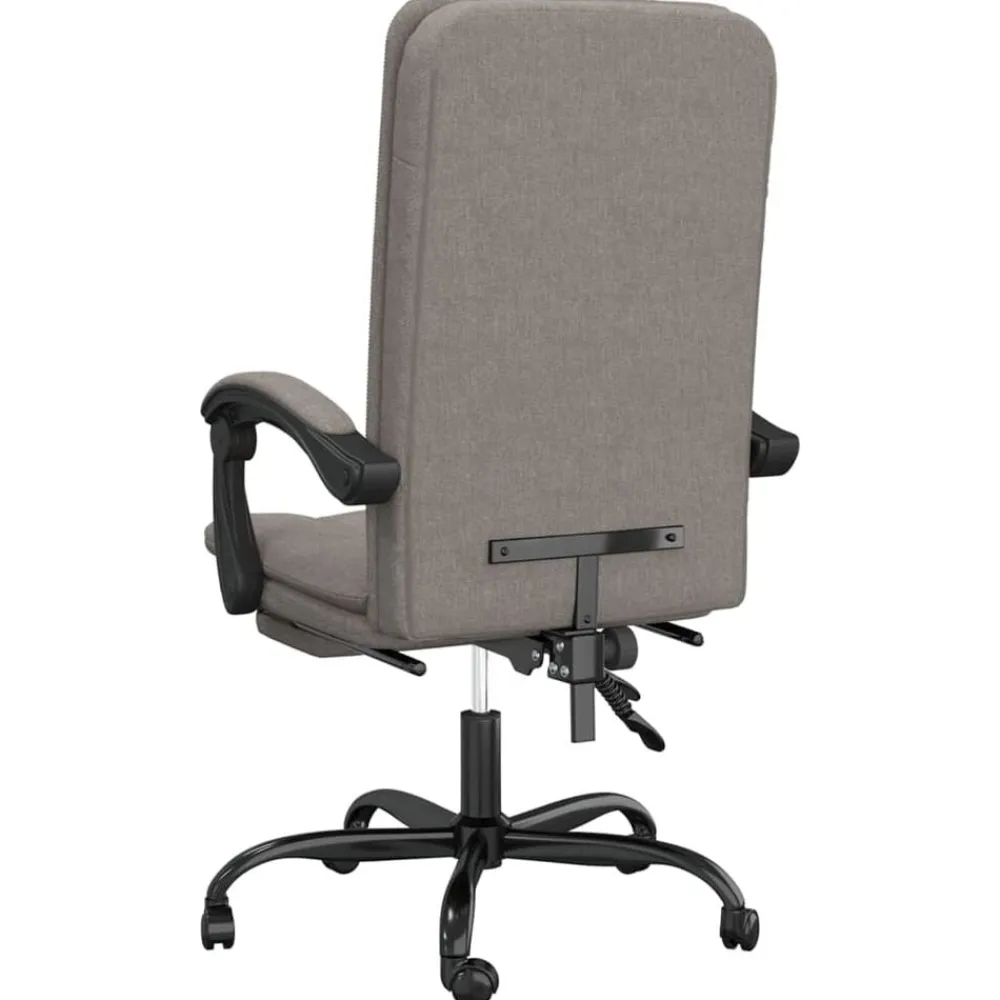 vidaXL Silla de oficina reclinable de tela gris Taupé Sale