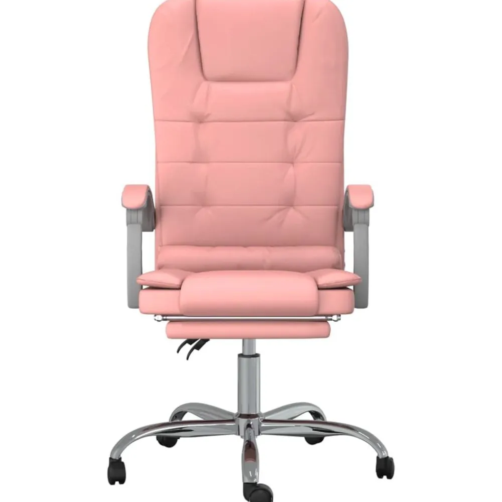 vidaXL Mobiliario De Oficina-Silla de oficina reclinable masaje cuero sintético