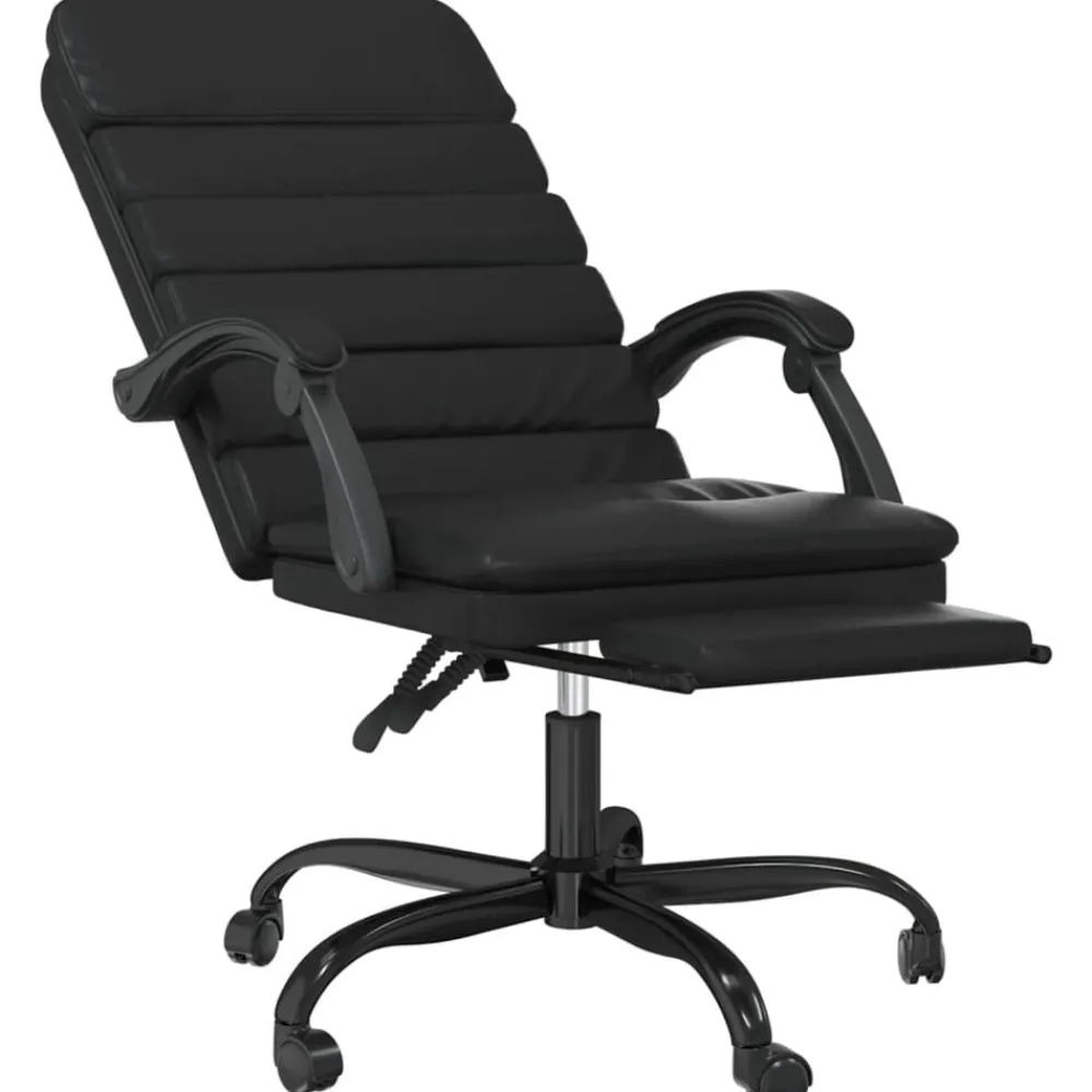 vidaXL Mobiliario De Oficina-Silla de oficina reclinable masaje cuero sintético