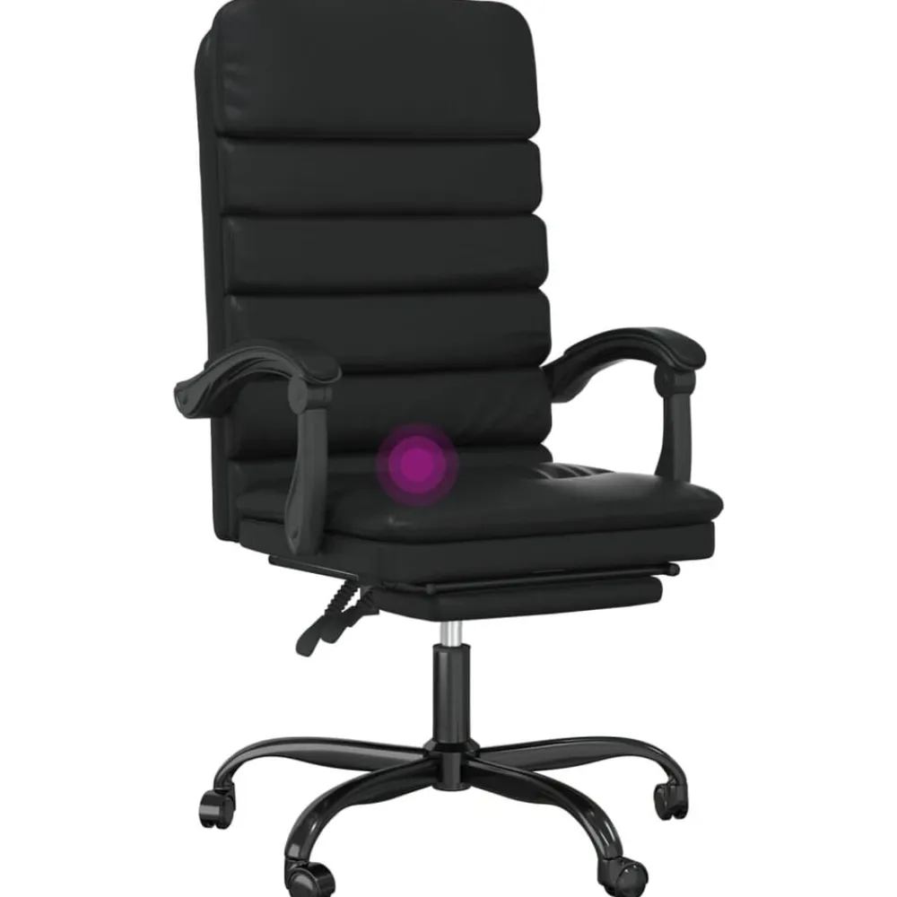 vidaXL Mobiliario De Oficina-Silla de oficina reclinable masaje cuero sintético
