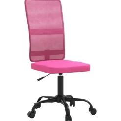 vidaXL Silla de oficina regulable en altura tela de malla Rosa Sale