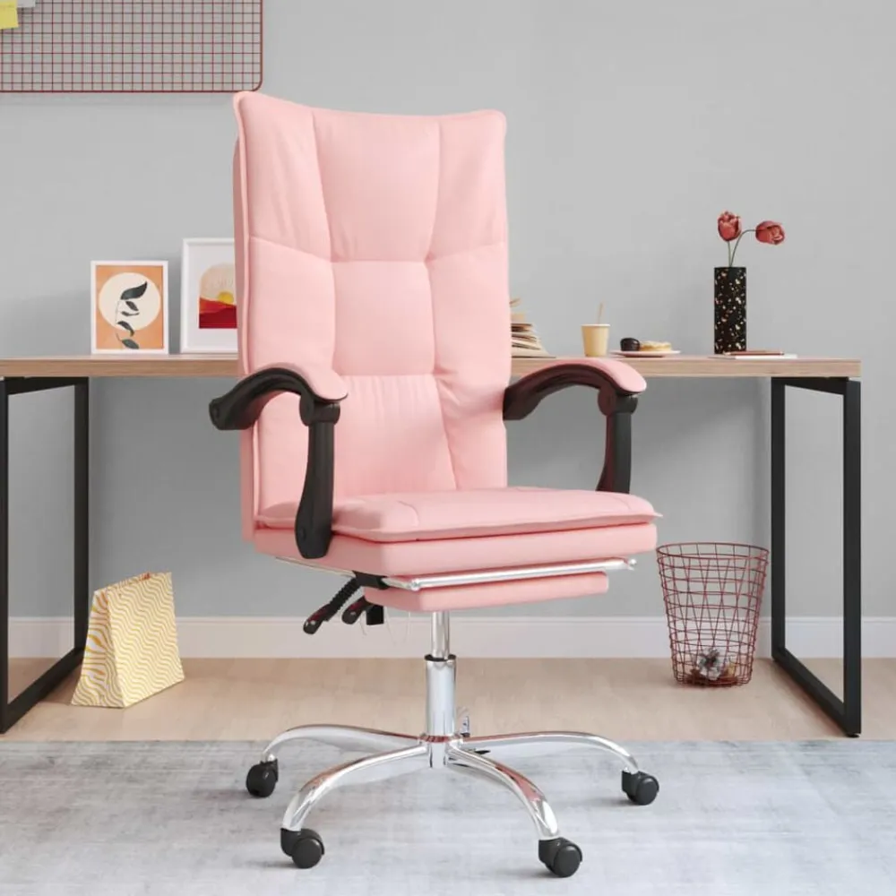 vidaXL Mobiliario De Oficina-Silla de oficina reclinable cuero sintético