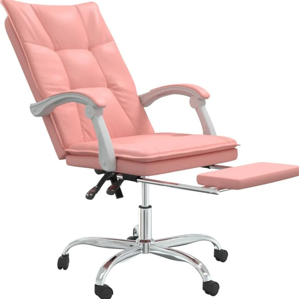 vidaXL Mobiliario De Oficina-Silla de oficina reclinable cuero sintético