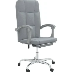 vidaXL Mobiliario De Oficina-Silla de oficina reclinable de tela