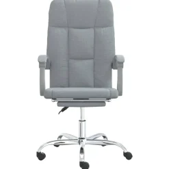vidaXL Mobiliario De Oficina-Silla de oficina reclinable de tela