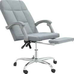 vidaXL Mobiliario De Oficina-Silla de oficina reclinable de tela