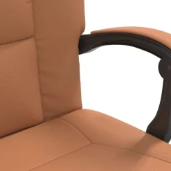 vidaXL Mobiliario De Oficina-Silla de oficina reclinable cuero sintético marrón