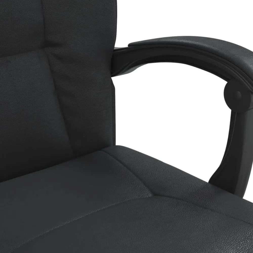 vidaXL Silla de oficina reclinable cuero sintético Negro Online