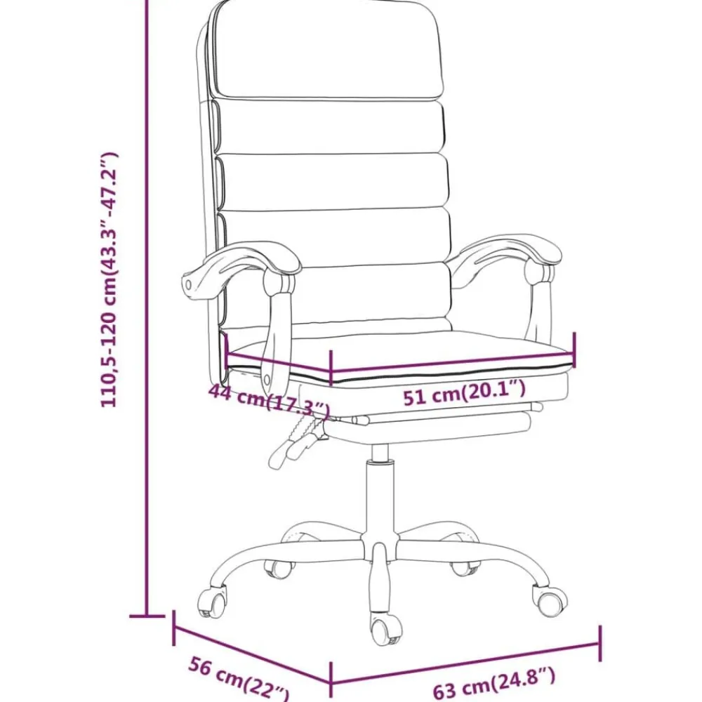 vidaXL Silla de oficina reclinable con masaje tela gris Taupé Best