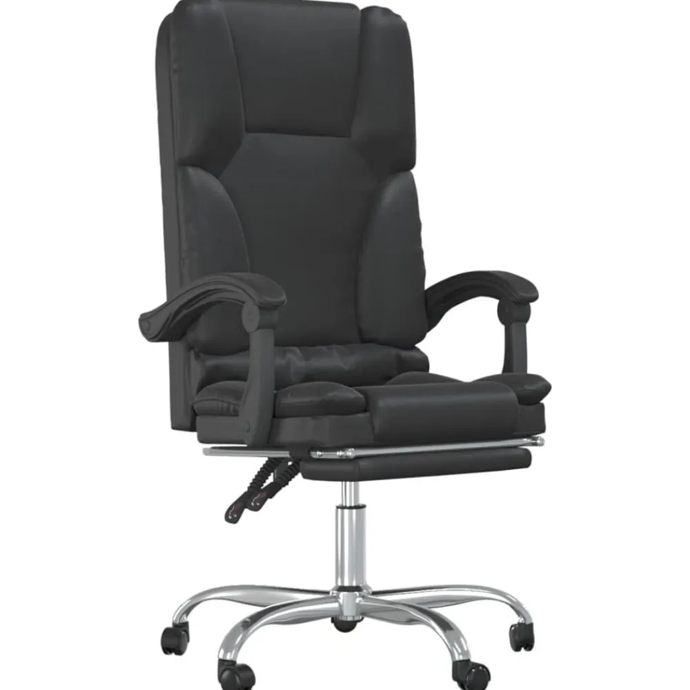 vidaXL Mobiliario De Oficina-Silla de oficina reclinable masaje cuero sintético