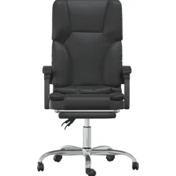 vidaXL Mobiliario De Oficina-Silla de oficina reclinable masaje cuero sintético