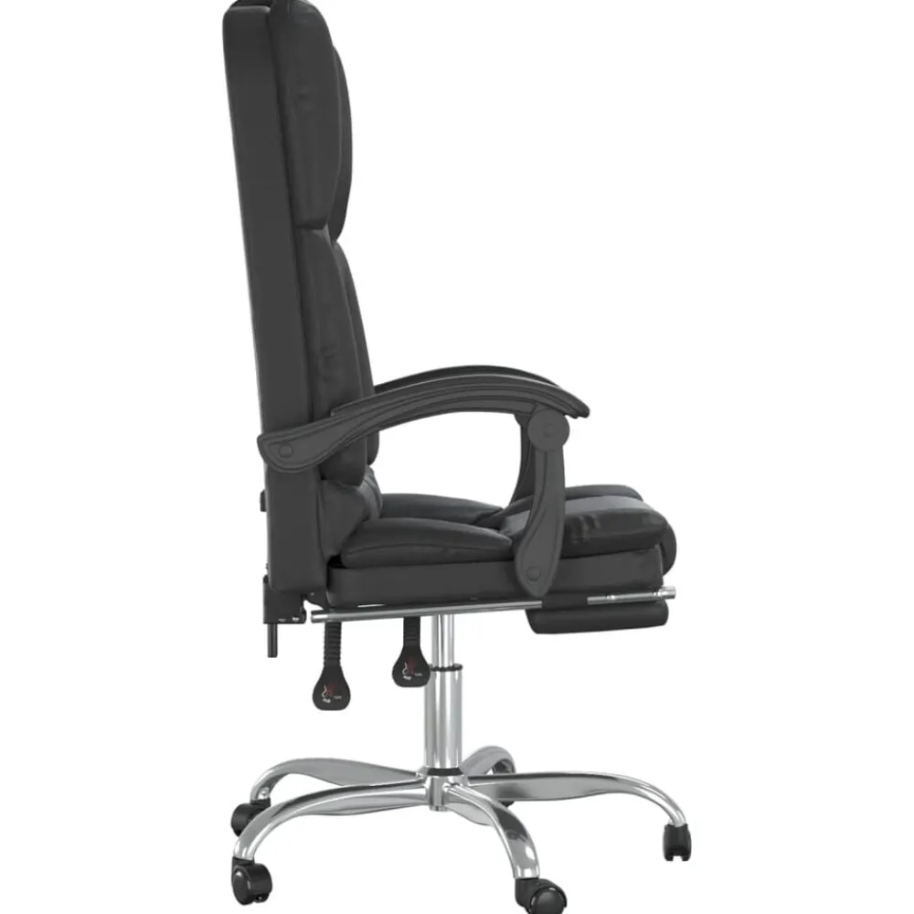 vidaXL Mobiliario De Oficina-Silla de oficina reclinable masaje cuero sintético
