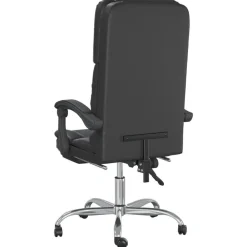 vidaXL Mobiliario De Oficina-Silla de oficina reclinable masaje cuero sintético
