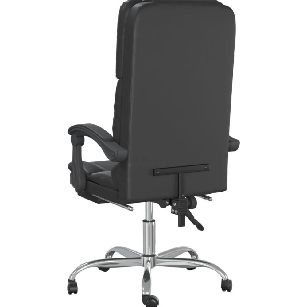 vidaXL Mobiliario De Oficina-Silla de oficina reclinable masaje cuero sintético