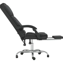 vidaXL Mobiliario De Oficina-Silla de oficina reclinable masaje cuero sintético