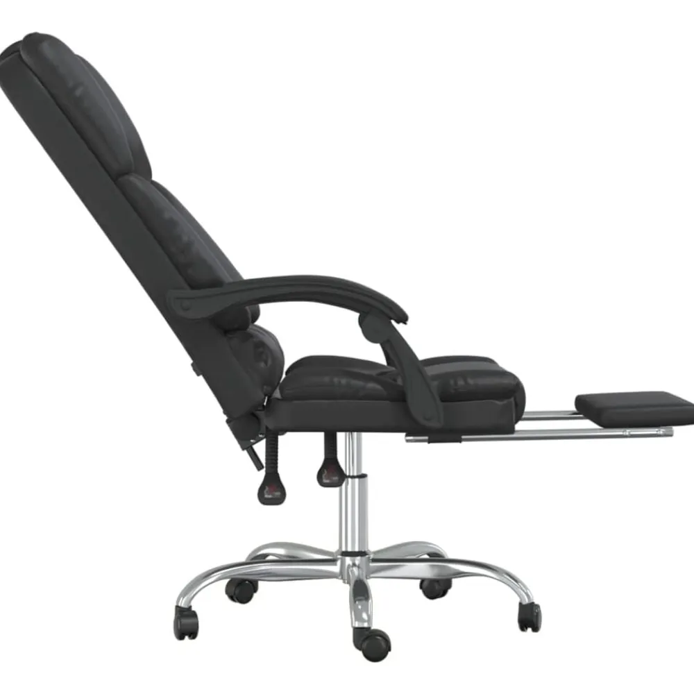 vidaXL Mobiliario De Oficina-Silla de oficina reclinable masaje cuero sintético