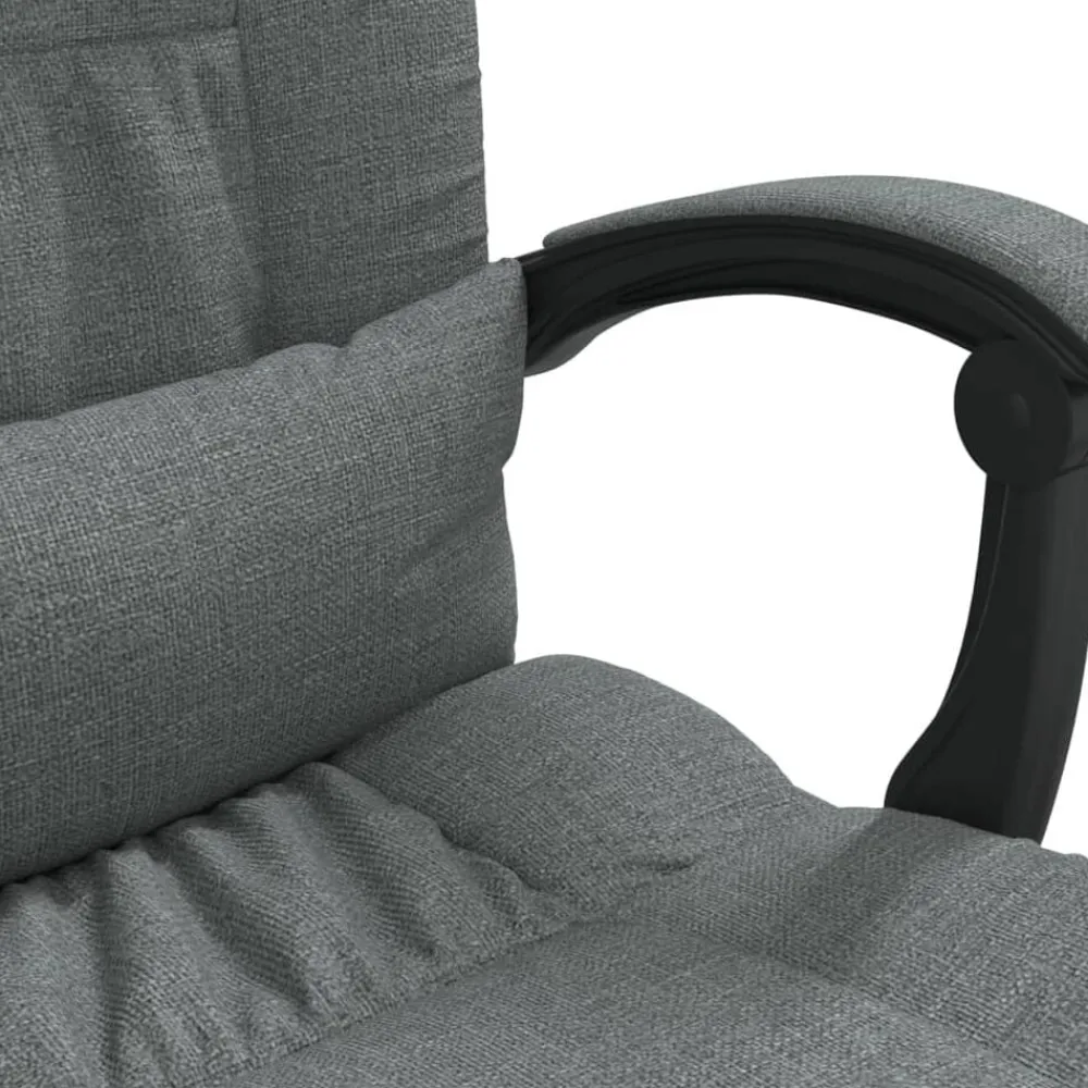 vidaXL Silla de oficina reclinable con masaje de tela Gris oscuro Outlet