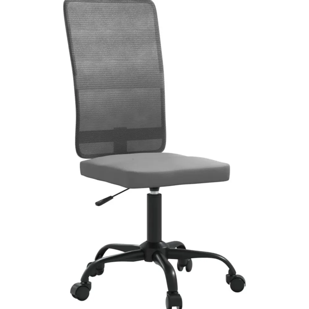 vidaXL Silla de oficina regulable en altura tela de malla Gris Sale