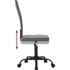 vidaXL Silla de oficina regulable en altura tela de malla Gris Sale