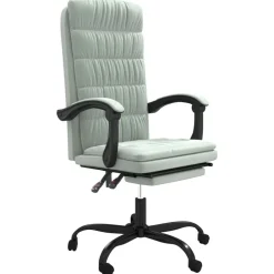 vidaXL Mobiliario De Oficina-Silla de oficina reclinable de terciopelo