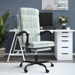 vidaXL Mobiliario De Oficina-Silla de oficina reclinable de terciopelo