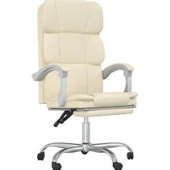 vidaXL Mobiliario De Oficina-Silla de oficina reclinable cuero sintético