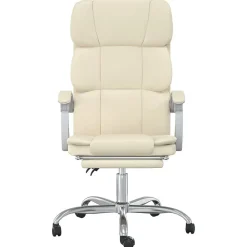 vidaXL Mobiliario De Oficina-Silla de oficina reclinable cuero sintético