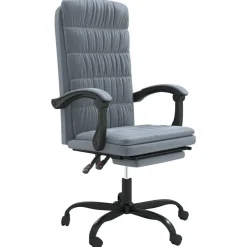 vidaXL Mobiliario De Oficina-Silla de oficina reclinable de terciopelo