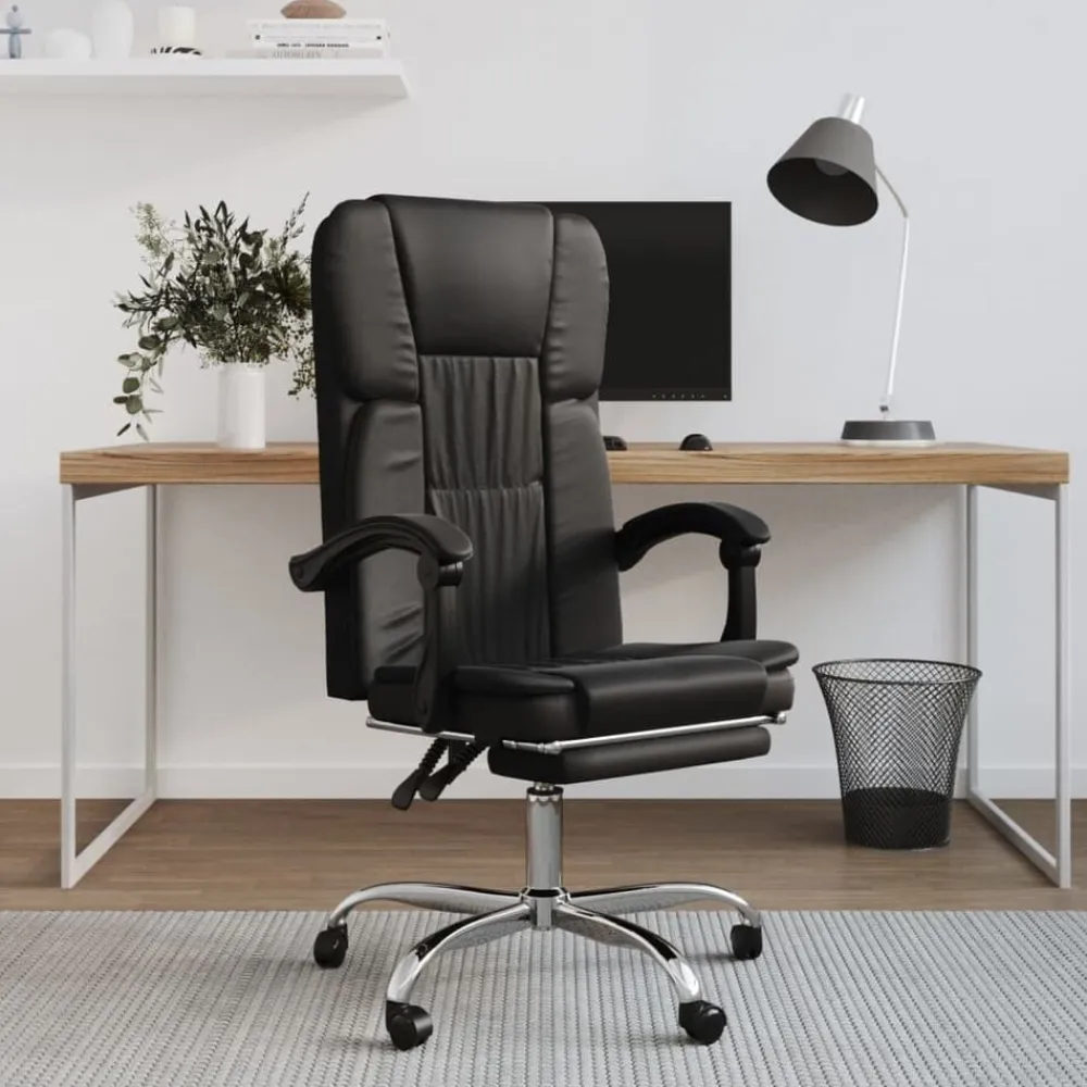 vidaXL Mobiliario De Oficina-Silla de oficina reclinable cuero sintético