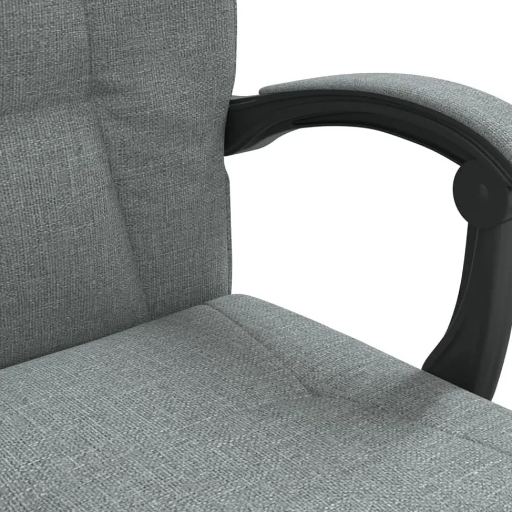 vidaXL Silla de oficina reclinable de tela Gris oscuro Hot