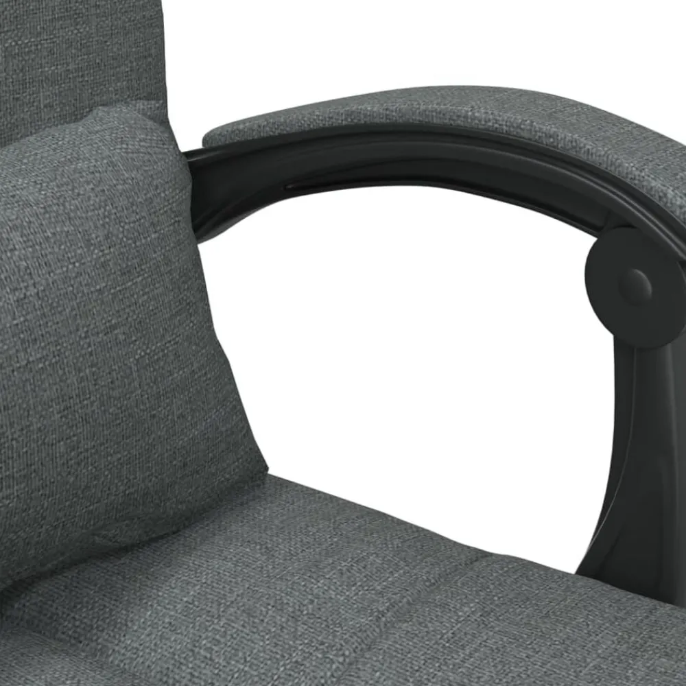 vidaXL Silla de oficina reclinable con masaje de tela Gris oscuro Sale