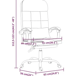 vidaXL Silla de oficina reclinable con masaje de tela Gris oscuro Sale