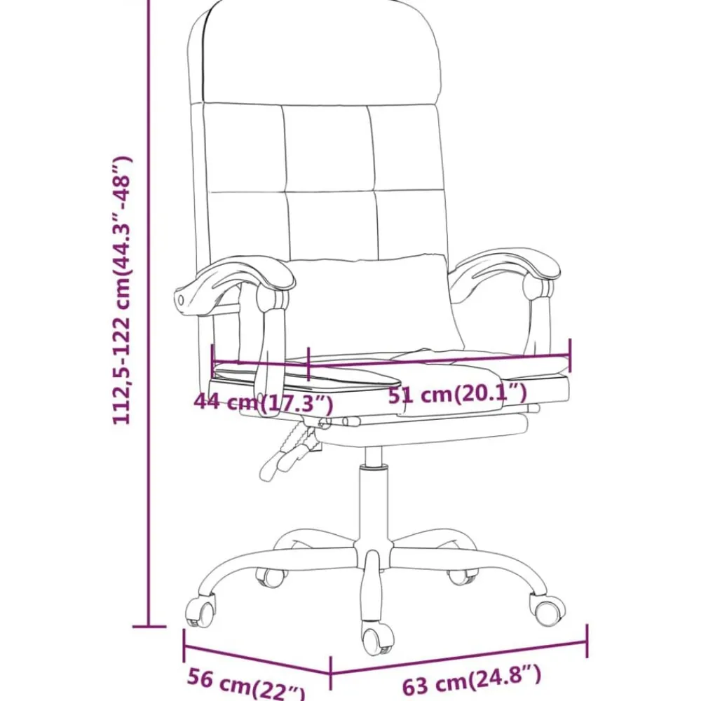vidaXL Silla de oficina reclinable con masaje de tela Gris oscuro Sale