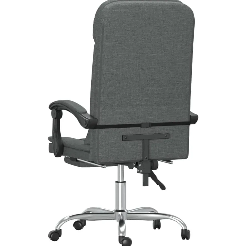 vidaXL Silla de oficina reclinable con masaje de tela Gris oscuro Sale