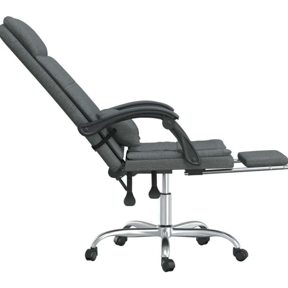 vidaXL Silla de oficina reclinable con masaje de tela Gris oscuro Sale