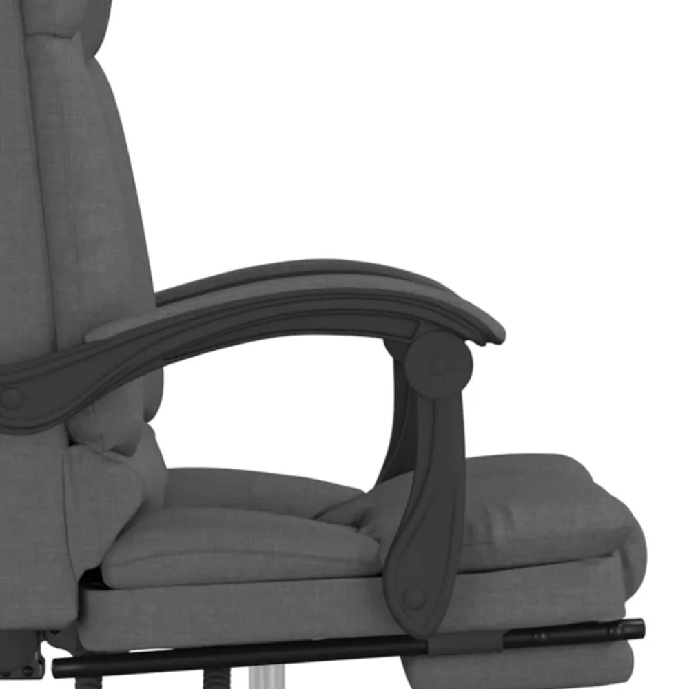 vidaXL Silla de oficina reclinable con masaje de tela Gris oscuro Clearance