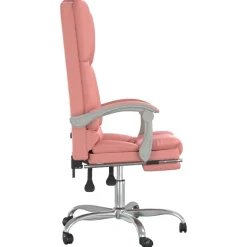 vidaXL Mobiliario De Oficina-Silla de oficina reclinable masaje cuero sintético