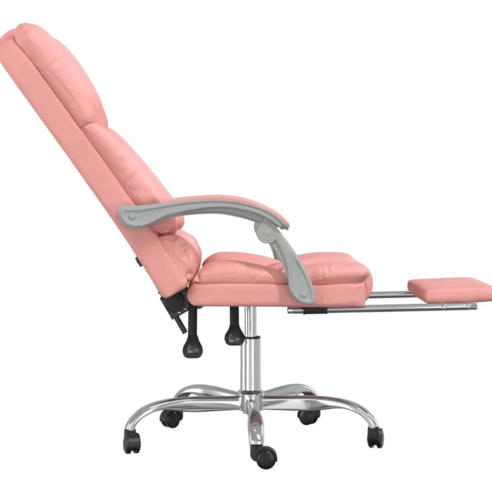 vidaXL Mobiliario De Oficina-Silla de oficina reclinable masaje cuero sintético