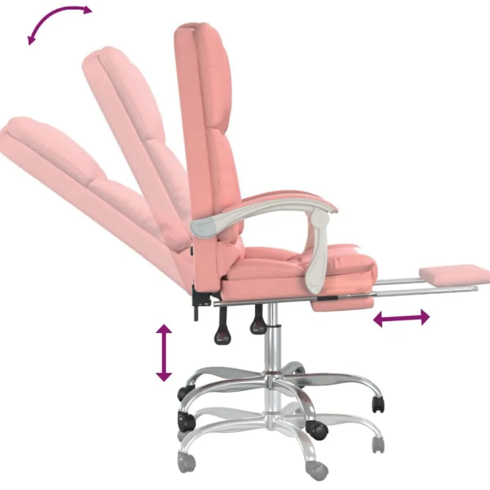 vidaXL Mobiliario De Oficina-Silla de oficina reclinable masaje cuero sintético