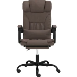 vidaXL Silla de oficina reclinable cuero sintético marrón Marr&oacute;n Hot