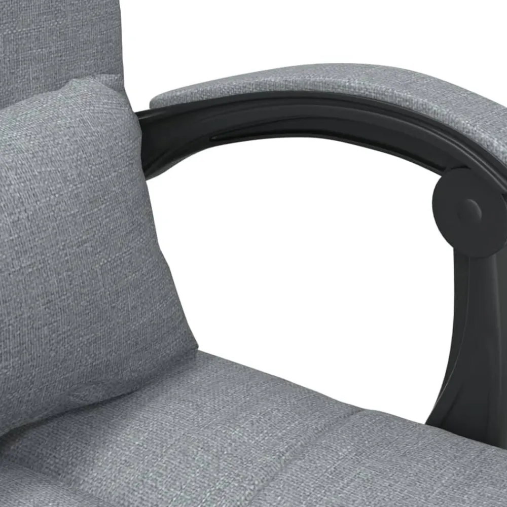 vidaXL Mobiliario De Oficina-Silla de oficina reclinable con masaje de tela