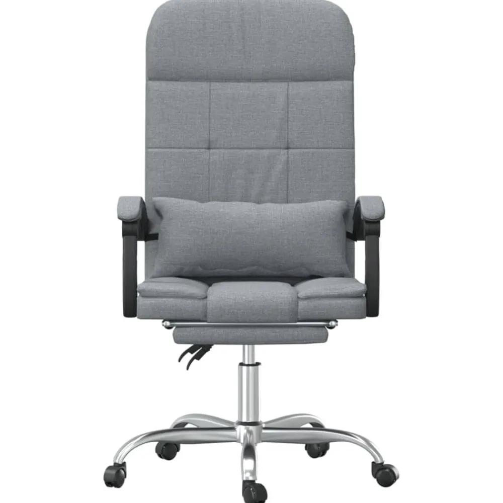 vidaXL Mobiliario De Oficina-Silla de oficina reclinable con masaje de tela