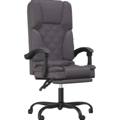 vidaXL Mobiliario De Oficina-Silla de oficina reclinable masaje cuero sintético